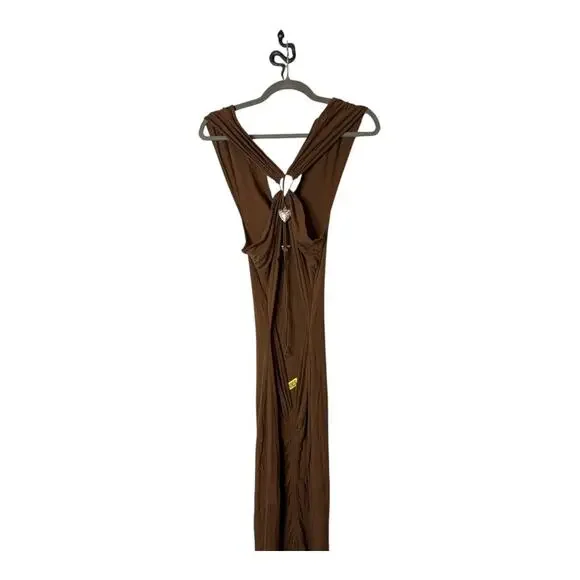 MANURI Eleni Maxi Dress Ruched Cutout Vacation Party Sexy Evening Stretchy M - Picture 5 of 13